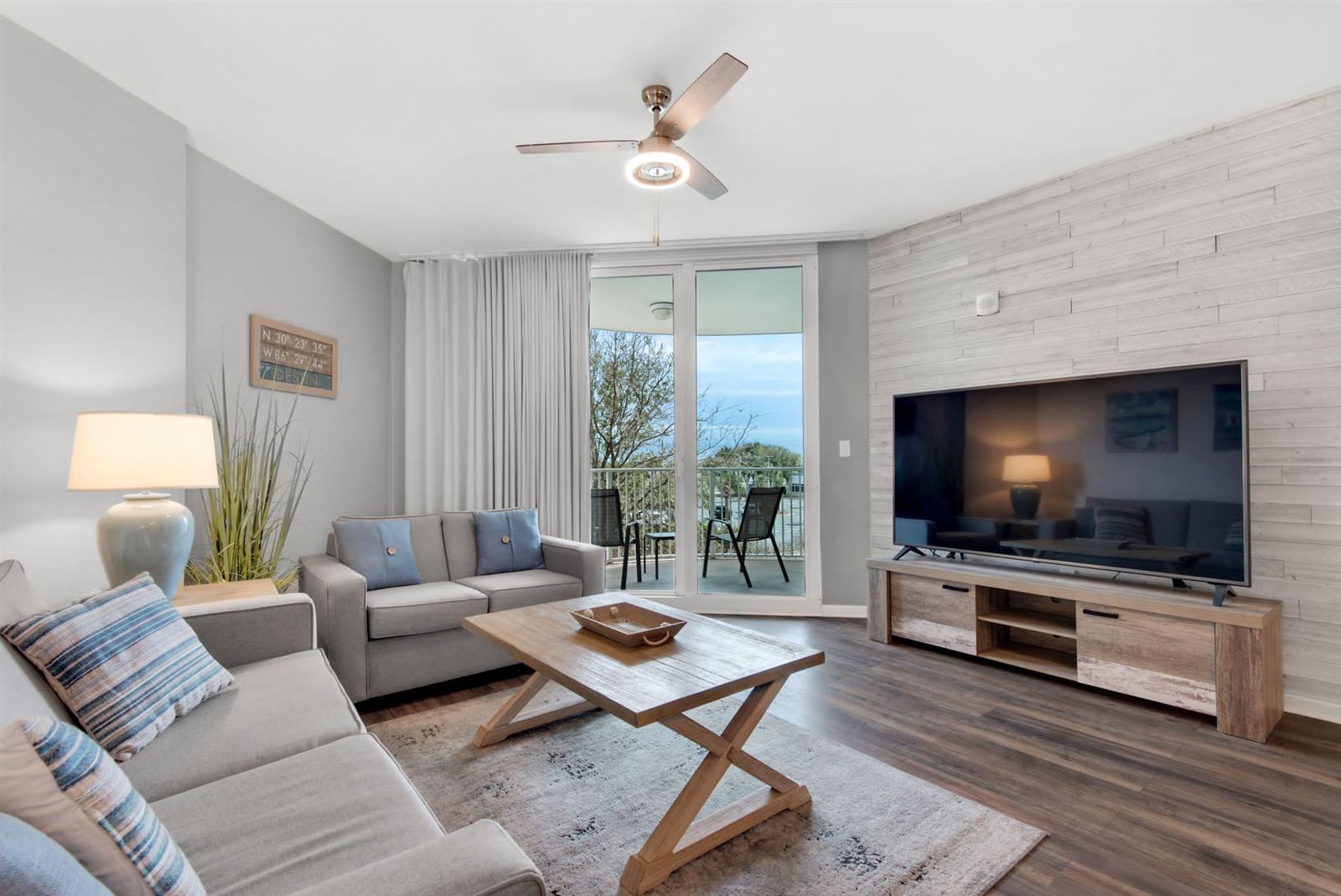 Living room at The Palms of Destin
